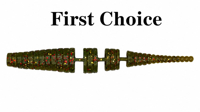 Gelber Gummiköder OLEK-Fishing Special Worm, 7 cm, zum Angeln, detailreiche Textur und flexible Form sichtbar