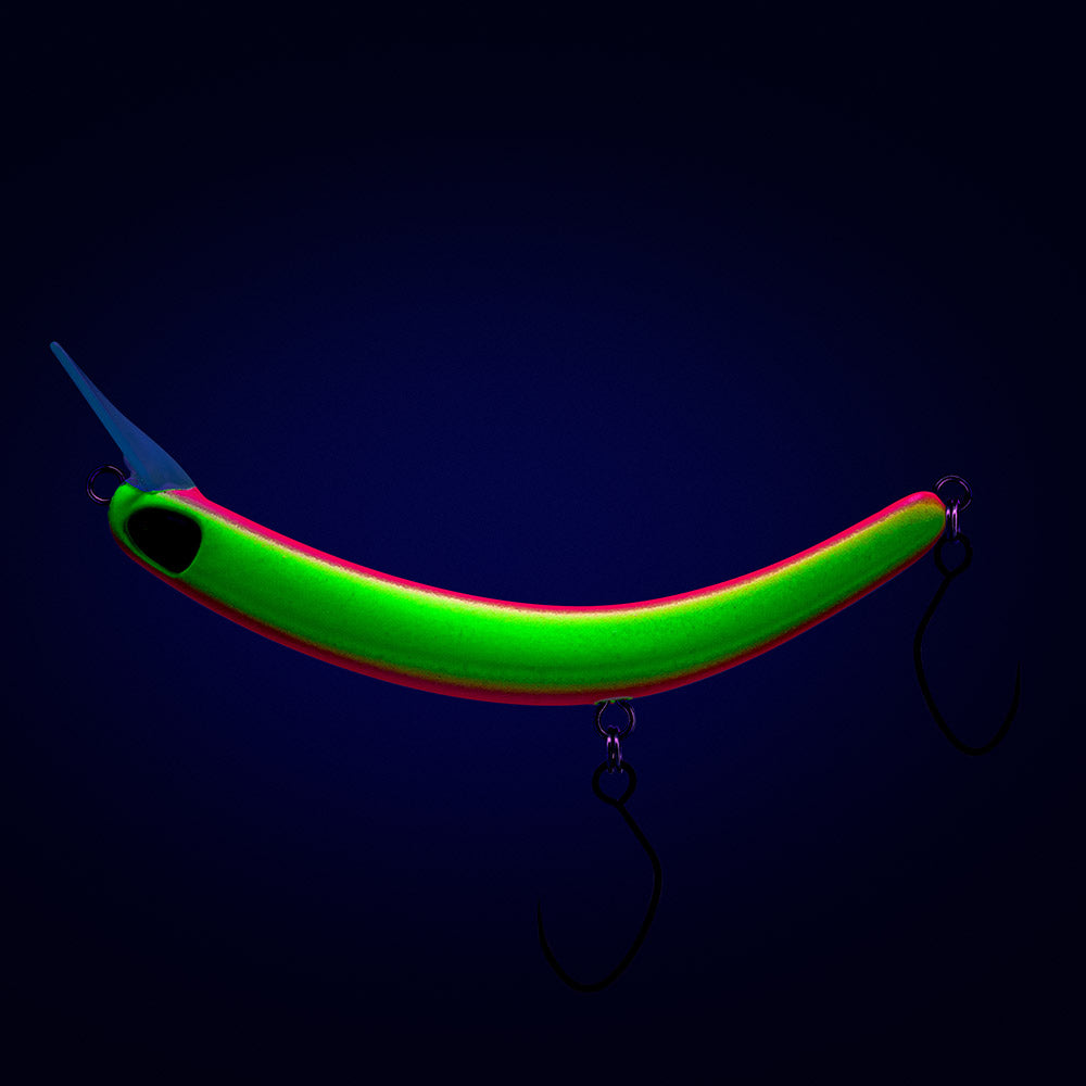 PROBAITS Tumbling Banana Wobbler Forellen Crankbait, overhead lip, farbenfrohes Angelköder für Forellen, detailreiche Fischköderaufnahme