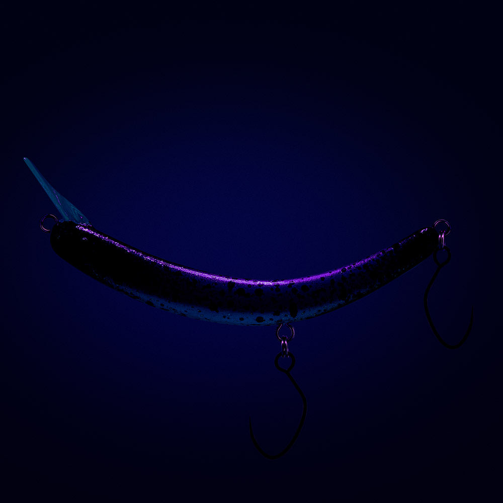 PROBAITS Tumbling Banana Wobbler Forellen-Crankbait mit Überkopflippe, gelb und schwarz, zum Angeln auf Forellen
