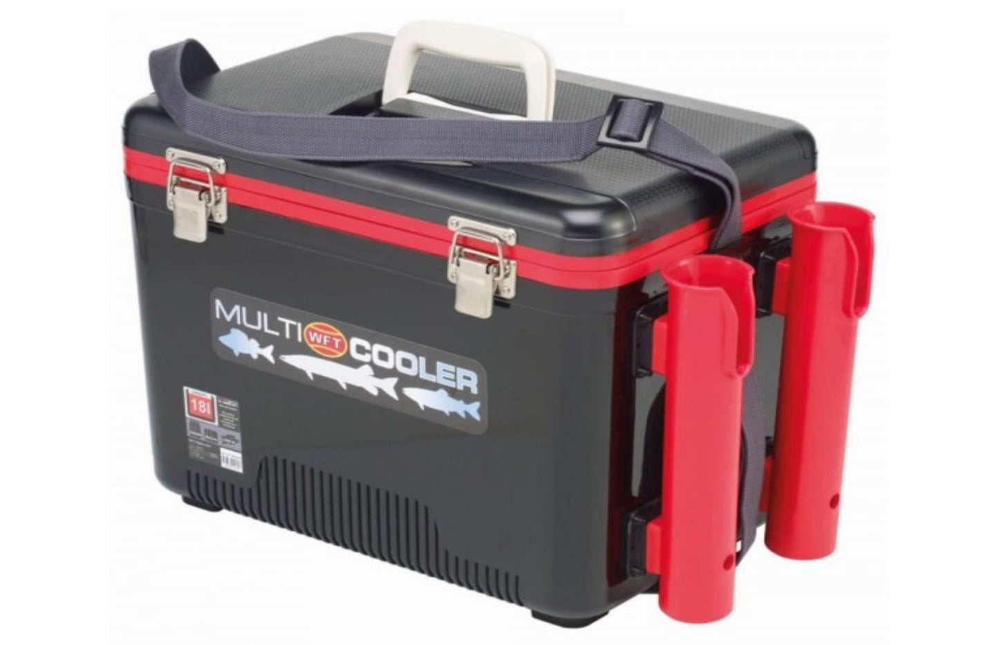 WFT Multicooler 18L schwarz mit 2 Rutenhaltern rot