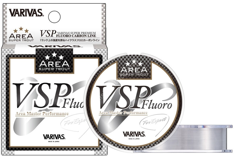 Varivas Super Trout Area VSP Fluoro Schnur in Gelb, hochwertiges Angelschnurmaterial für Forellenangeln, langlebig und sichtbar