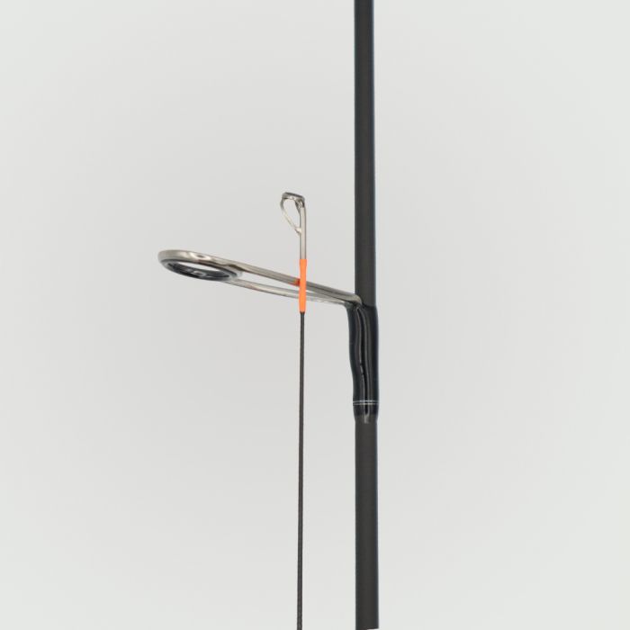 Trout Jara JR68SUL-S black edition fishing rod displayed against a natural outdoor background.
