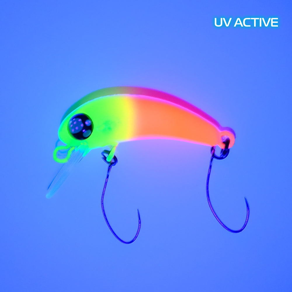 ROB Lure Berbie SS / SSS FA01 wobbler with UV finish, showcasing vibrant colors and detailed design for fishing enthusiasts.