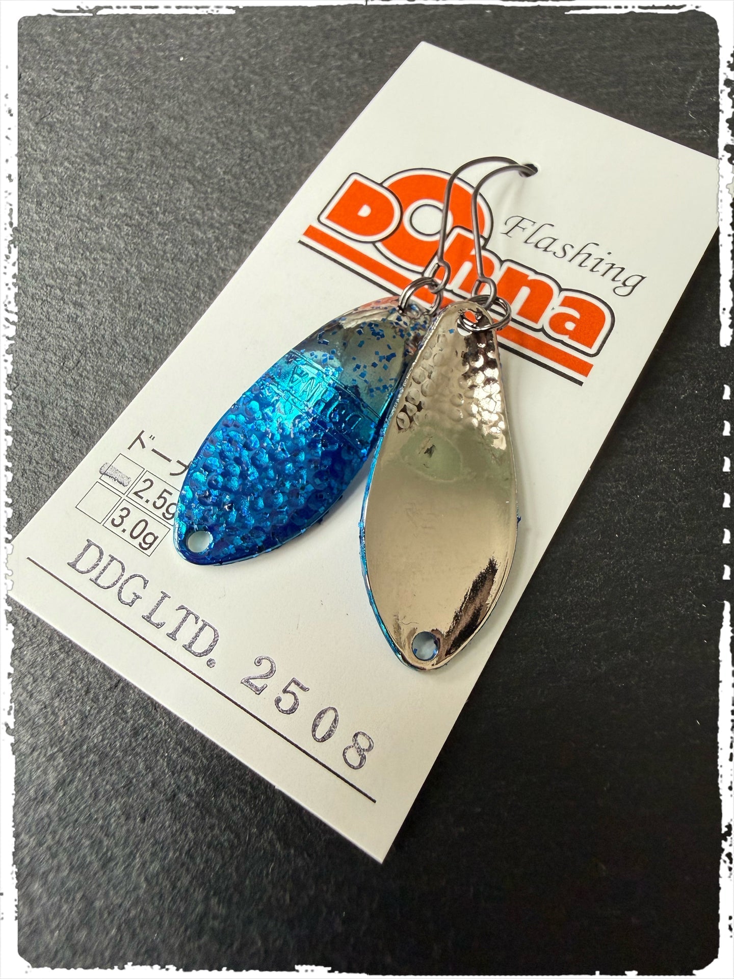 Hübscher Angelblei von Angler´z System Antem Dohna, Spoon-Design, silberfarben, mit Gravur, für Angler und Fischerei.