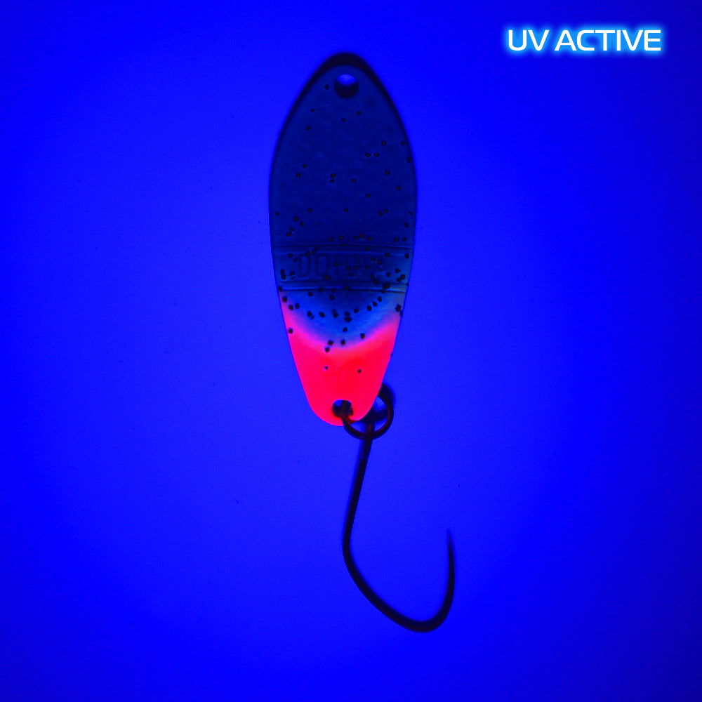 Angler´z System Antem Dohna FA08 Angelblei in Spoon-Form, frontal Ansicht mit UV-Beschichtung, Angelzubehör für Angler