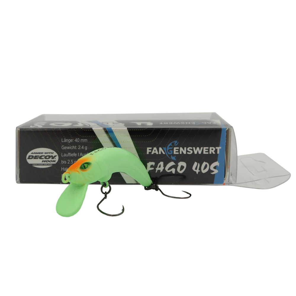 Fangenswert FAGO 40S EA04 UV Aktiv Wobbler Forellenköder