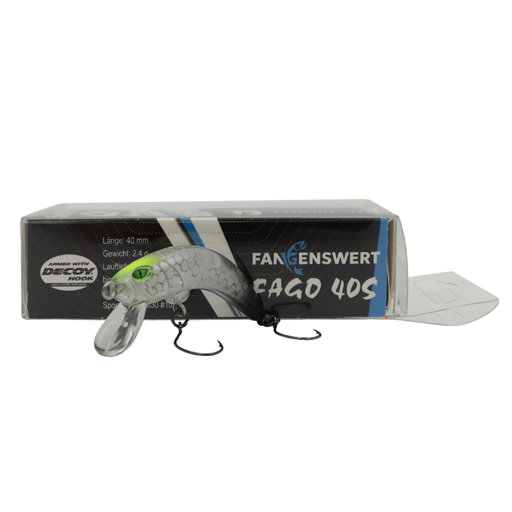 Fangenswert FAGO 40S EA08 UV Aktiv Wobbler Forellenköder