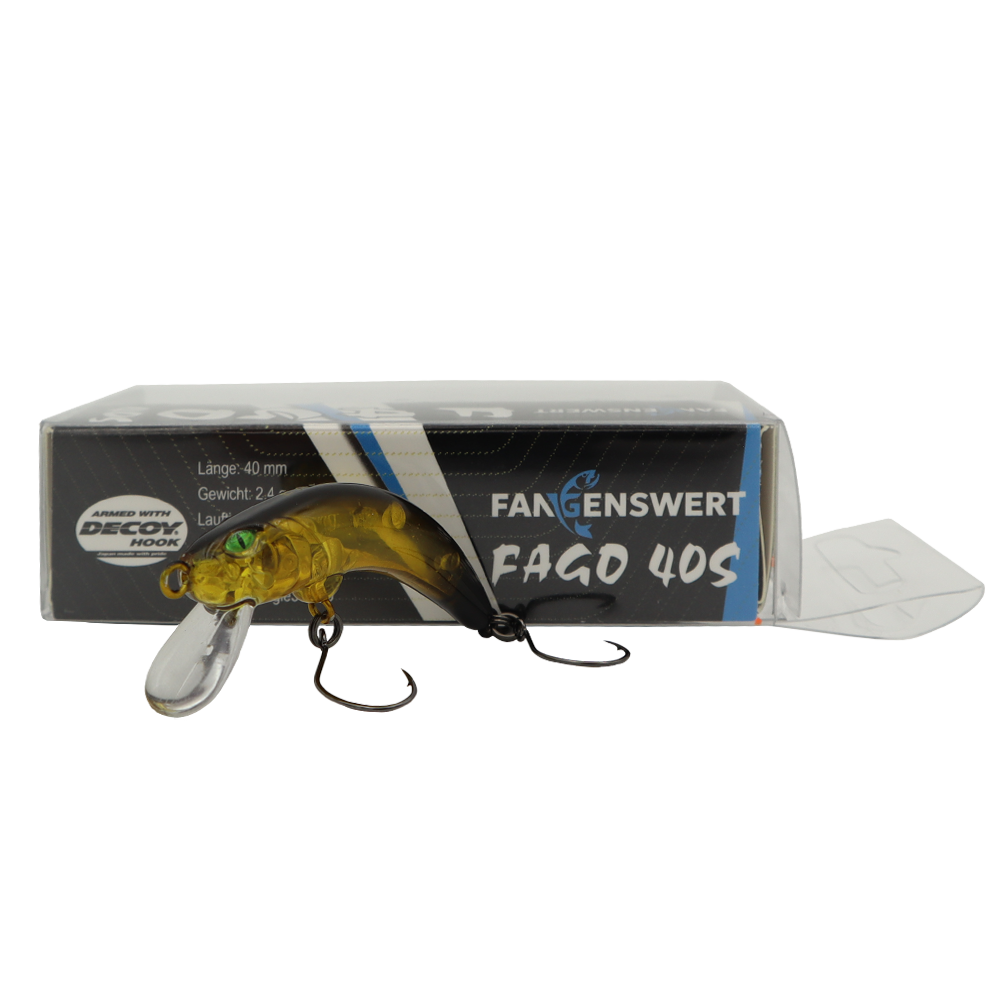 Fangenswert FAGO 40S EA10 Forellenköder Wobbler in natürlicher Farbgestaltung, ideal zum Forellenangeln