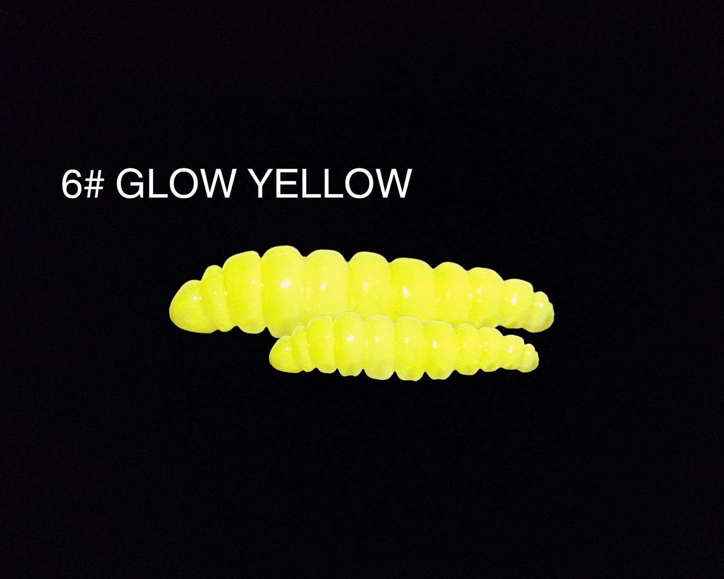 SE-BAITS MG MAGGY GLOW Gummiköder in vibrant colors, showcasing its realistic design and glow effect for fishing.