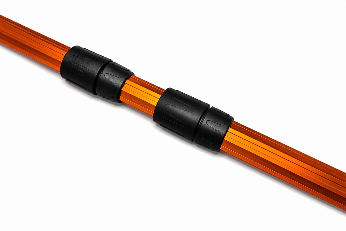 Forellenkescher von Perfect-Fishing, teleskopischer Kescher bis 3 m mit 40 cm Netztiefe, für Fischfang und Wasserarbeiten