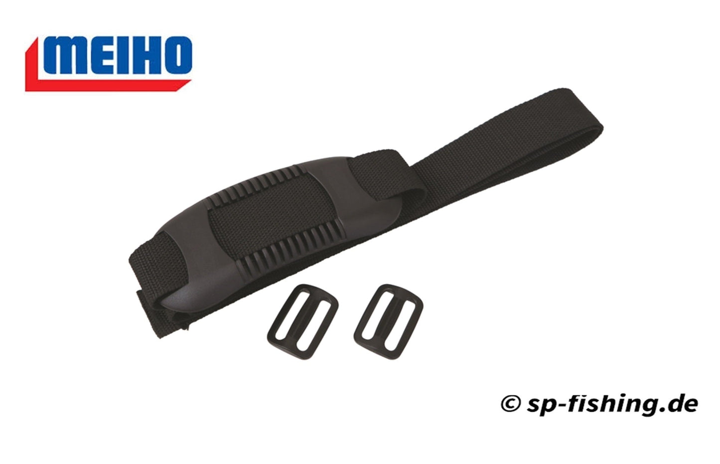 Meiho Hard Belt BM-200 Tacklebox mit Schultergurt und Köderhalter, robuste Aufbewahrung für Angler, Nahaufnahme