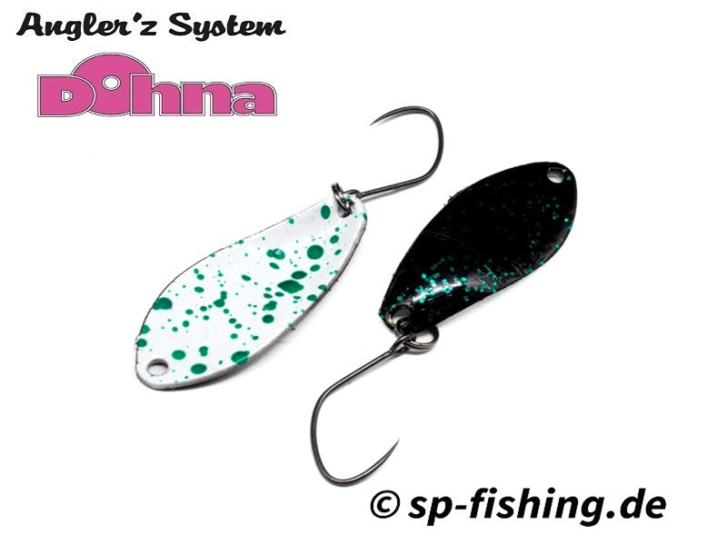 Angler´z System Antem Dohna Ltd. BS-IT 2020 LIMIT 02 Angelblei in Form eines Löffels, silberfarben und glänzend, auf Angelzubehör.