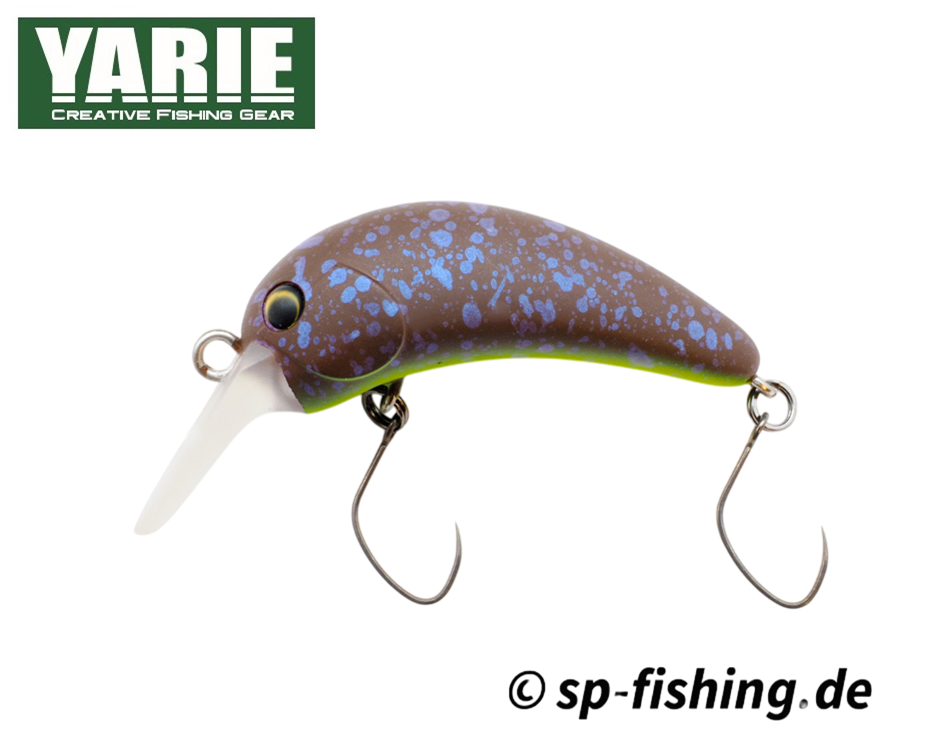 Yarie Goat C42 Floating wobbler in vibrant colors, showcasing its realistic design and sharp hooks for fishing.