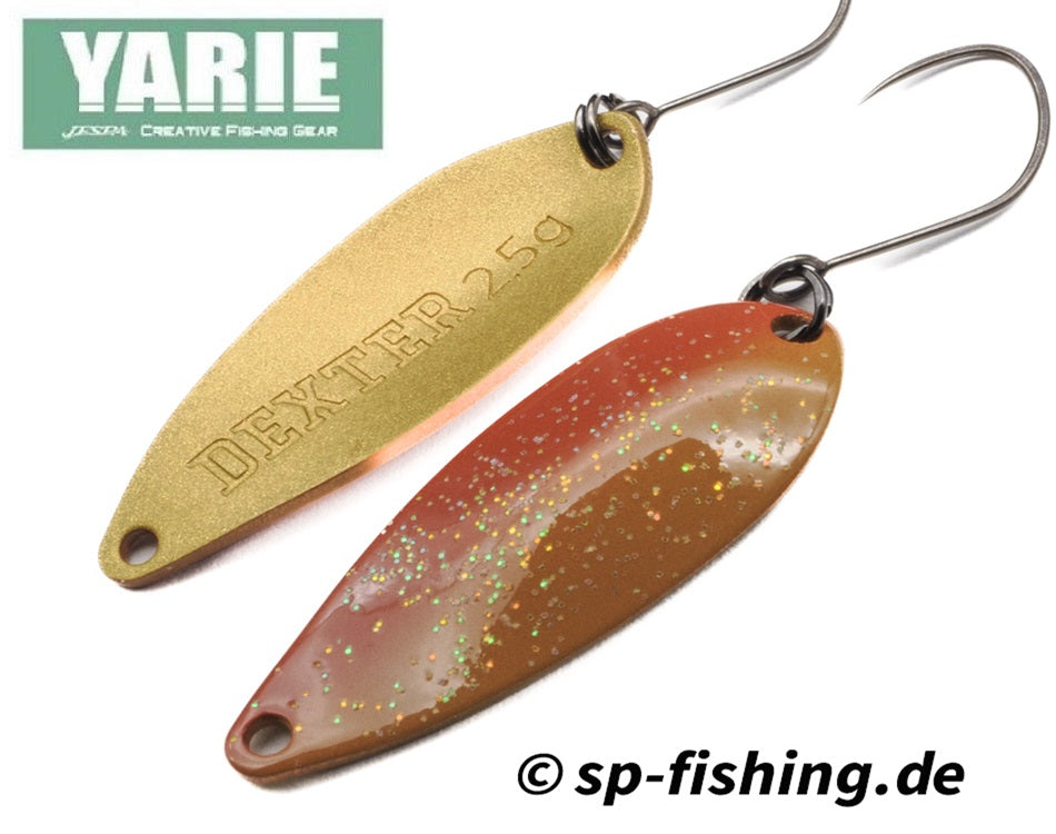 Yarie Spoon DEXTER E68 featuring a sleek design and vibrant color, perfect for versatile fishing applications.