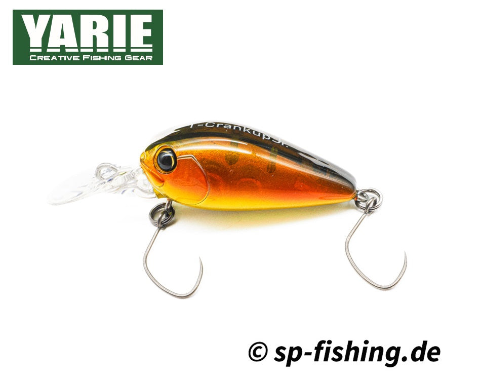 Yarie T-Crankup C39 SS slow sinking wobbler displayed in a realistic swim position with vibrant colors and detailed design.