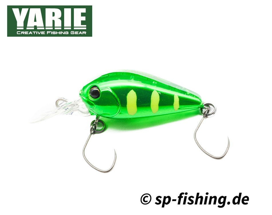 Yarie T-Crankup D9 SS Wobbler, langsam sinkend, mit schimmernder Oberfläche, ideal für Raubfischangeln, Detailaufnahme