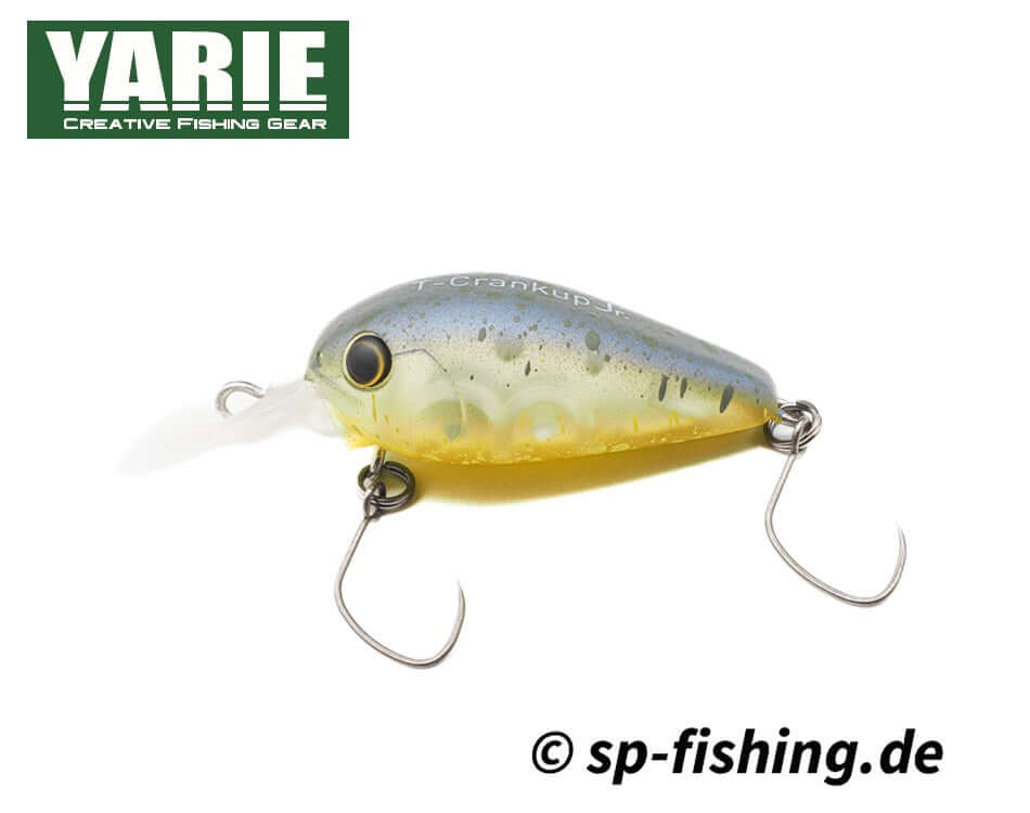 Yarie T-Crankup C43 SS slow sinking wobbler with realistic design and vibrant colors for effective fishing.