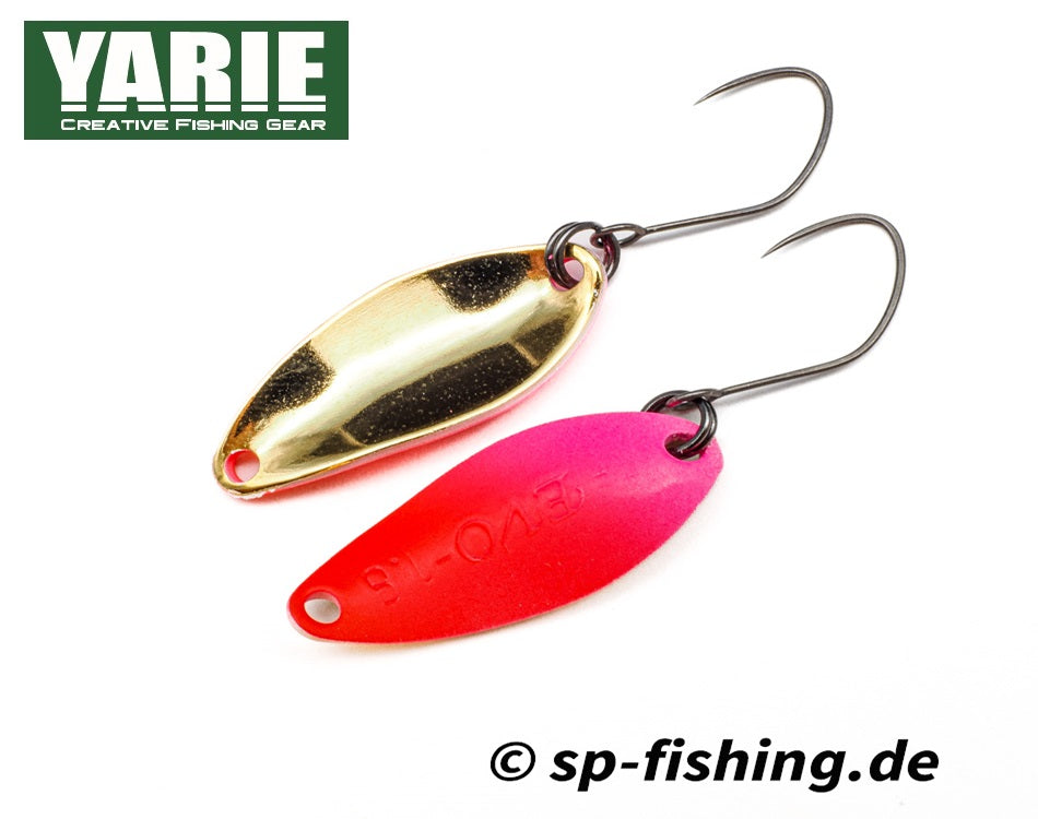 Yarie Spoon T-Fresh EVO BS5 in silver, featuring a sleek design and sharp hooks for effective fishing.