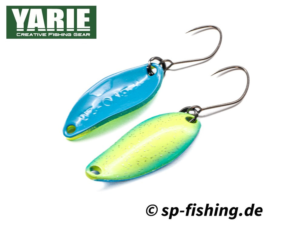 Yarie Löffel T-Fresh EVO V11 aus Edelstahl, detaillierte Sicht auf den ergonomischen Griff und die spitze Laffe.