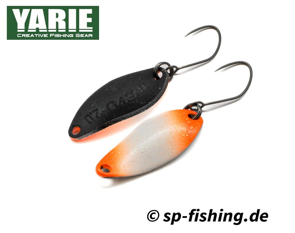 Yarie Spoon T-Fresh EVO GG01 Glow Löffel aus Edelstahl mit glänzendem Finish, ergonomischer Griff, auf einem weißen Hintergrund.