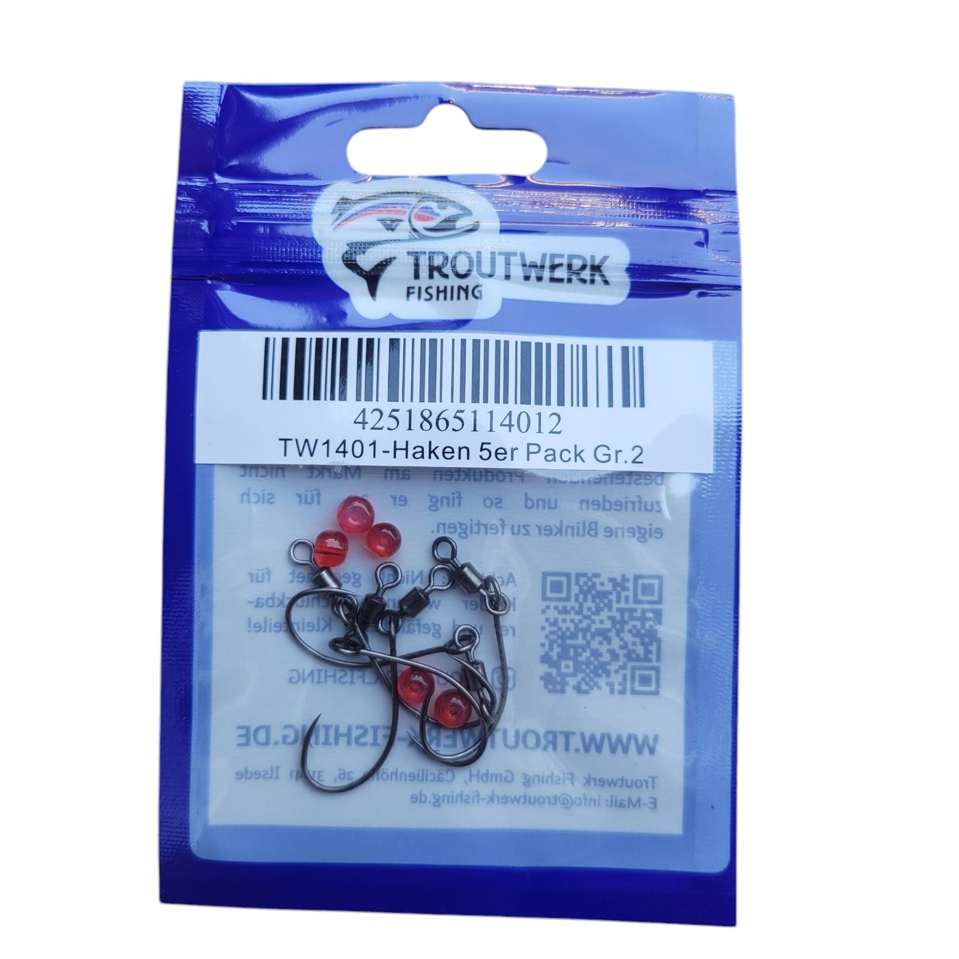 Troutwerk Inlineblinker 15g Meerforellenblinker mit Haken, Wirbel und Perlen, für Angeln auf Meerforellen.