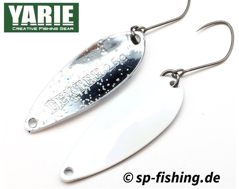 Yarie Spoon DEXTER V6 with a sleek design and vibrant colors, ideal for fishing and outdoor activities.