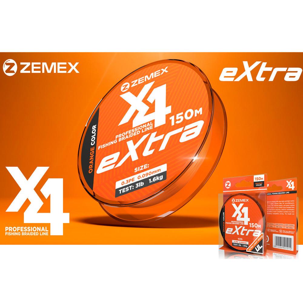 ZEMEX eXtra X4 150m Orange - SP-Fishing