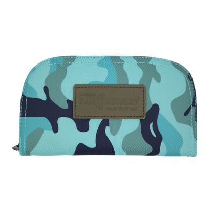 Fangenswert Spoon Wallet Tasche aus Leder mit Reißverschluss, braun, für Geldbörse und Karten, modernes Design.