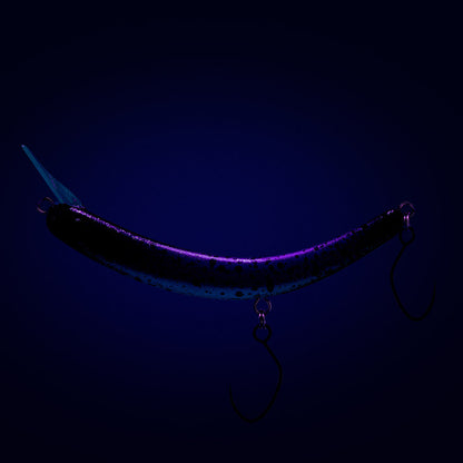 PROBAITS Tumbling Banana Wobbler Forellen-Crankbait mit Überkopflippe, gelb und schwarz, zum Angeln auf Forellen