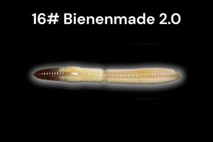 SE-BAITS R-WORM EXTREME FLOATING gummiköder in vibrant colors, showcasing its unique floating design and detailed texture.