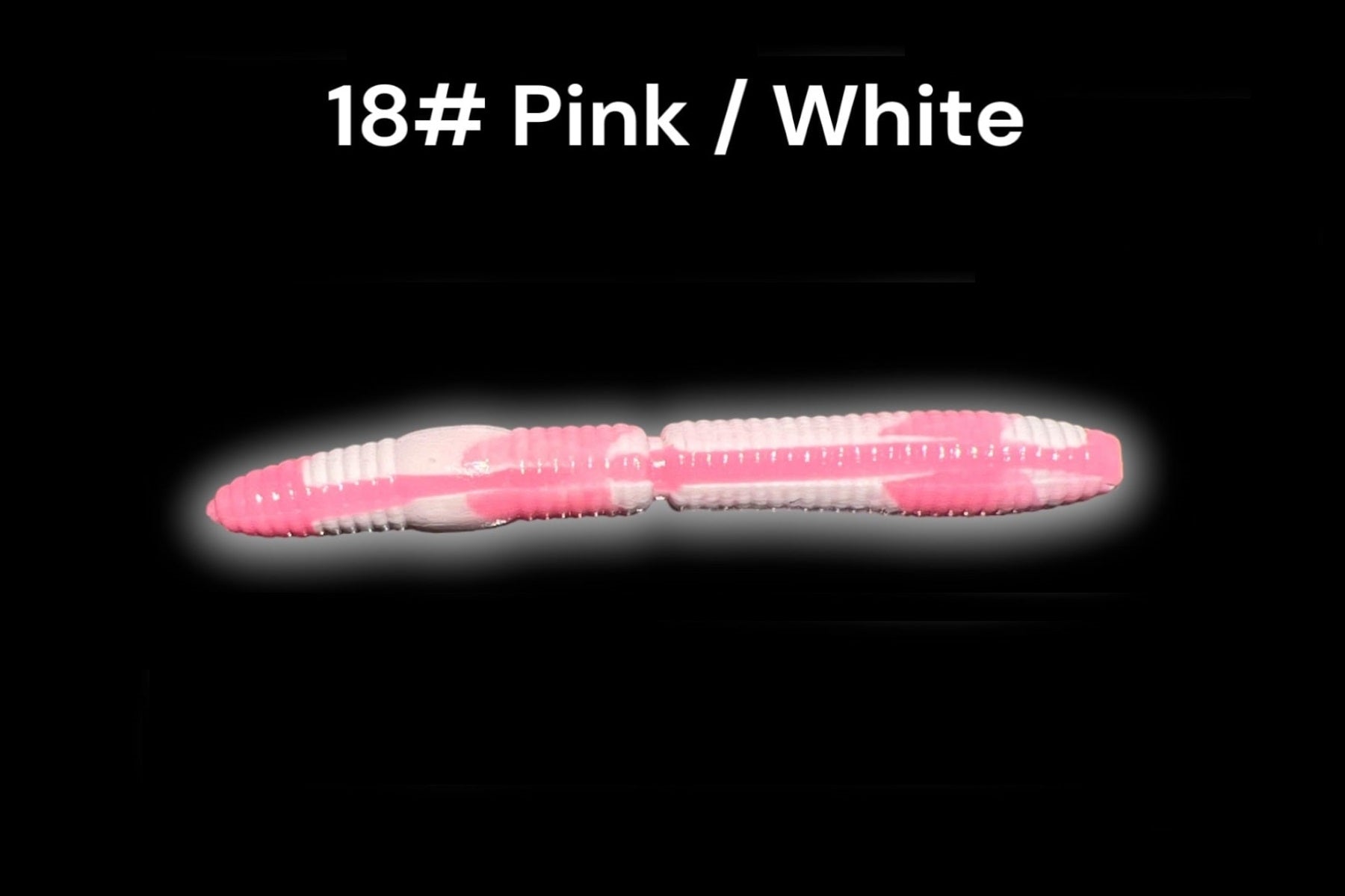SE-BAITS R-WORM EXTREME FLOATING in pink and white, showcasing its soft, flexible body and lifelike design for fishing.