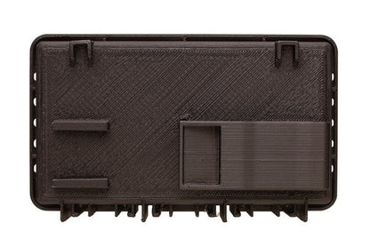 Meiho black tacklebox Tray BM, featuring multiple compartments and a sleek design for organized fishing gear storage.