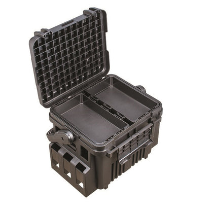 Meiho VS-7080N Angelkoffer mit mehreren Fächern und Klappen, robustes Tacklebox für Angler, in blau gehalten