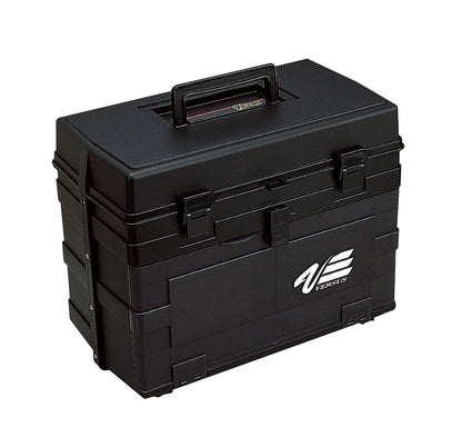 Schwarze Meiho VS-8010 Tacklebox mit mehreren Fächern für Angler, praktische Aufbewahrung für Köder und Zubehör