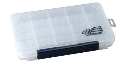 Meiho VS-3043 ND Angelköderbox, stabile Tacklebox mit mehreren Fächern und transparentem Deckel für Angelausrüstung.