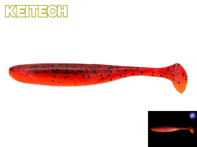 Barsch- und Zander-Gummifisch von Keitech Easy Shiner in Delta Craw Farbe, detailreiche Kunststoff-Fischattrappe