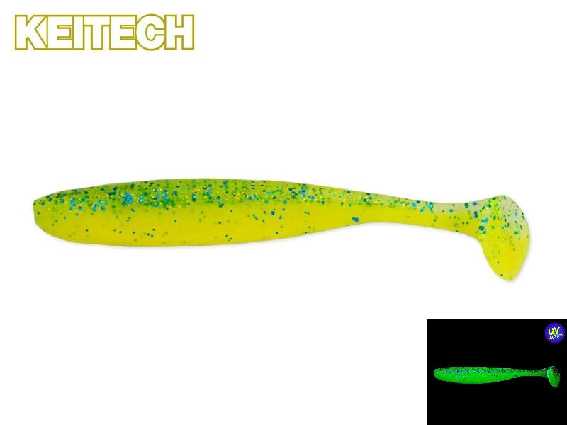 Barsch- und Zander-Gummifisch Keitech Easy Shiner UV Perch, lebendige Angelköder mit realistischem Fischdesign