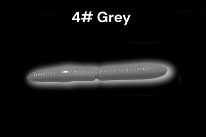 SE-BAITS R-WORM EXTREME FLOATING gummiköder in grey color, showcasing its flexible design and realistic worm texture.