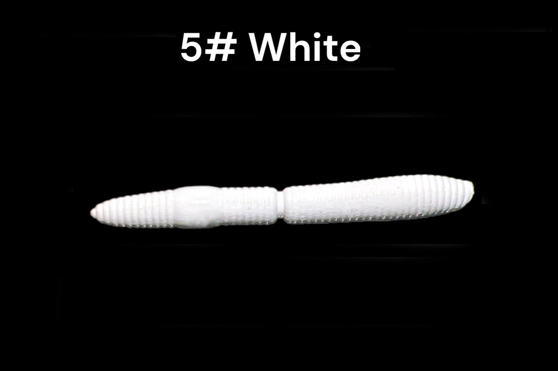 SE-BAITS R-WORM EXTREME FLOATING gummiköder in white color, showcasing its realistic worm design and floating capability.
