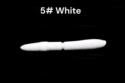 SE-BAITS R-WORM EXTREME FLOATING gummiköder in white color, showcasing its realistic worm design and floating capability.