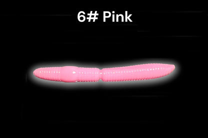 Pink SE-BAITS R-WORM EXTREME FLOATING gummiköder with a realistic worm design for fishing bait.
