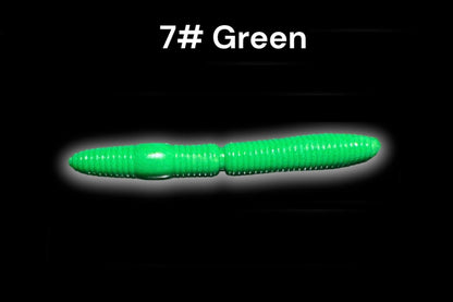 Green SE-BAITS R-WORM EXTREME FLOATING gummiköder showcasing its realistic worm design and floating feature.