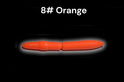 SE-BAITS R-WORM EXTREME FLOATING orange Gummiköder with a realistic worm design, perfect for fishing.