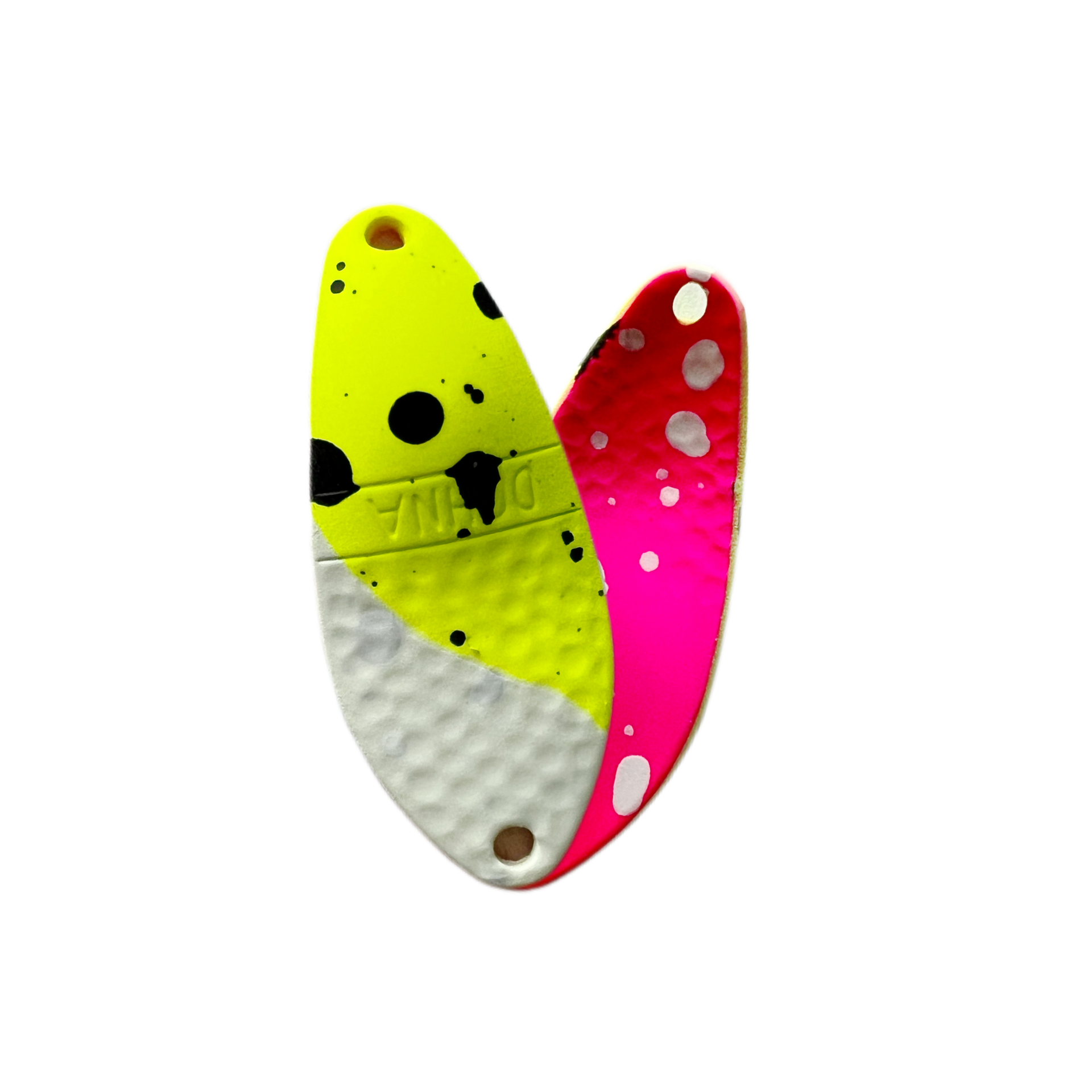 Silberne Angelblei Spoon von Angler´z System Antem Dohna DDG NEO-05, detailreiche Angelzubehöraufnahme