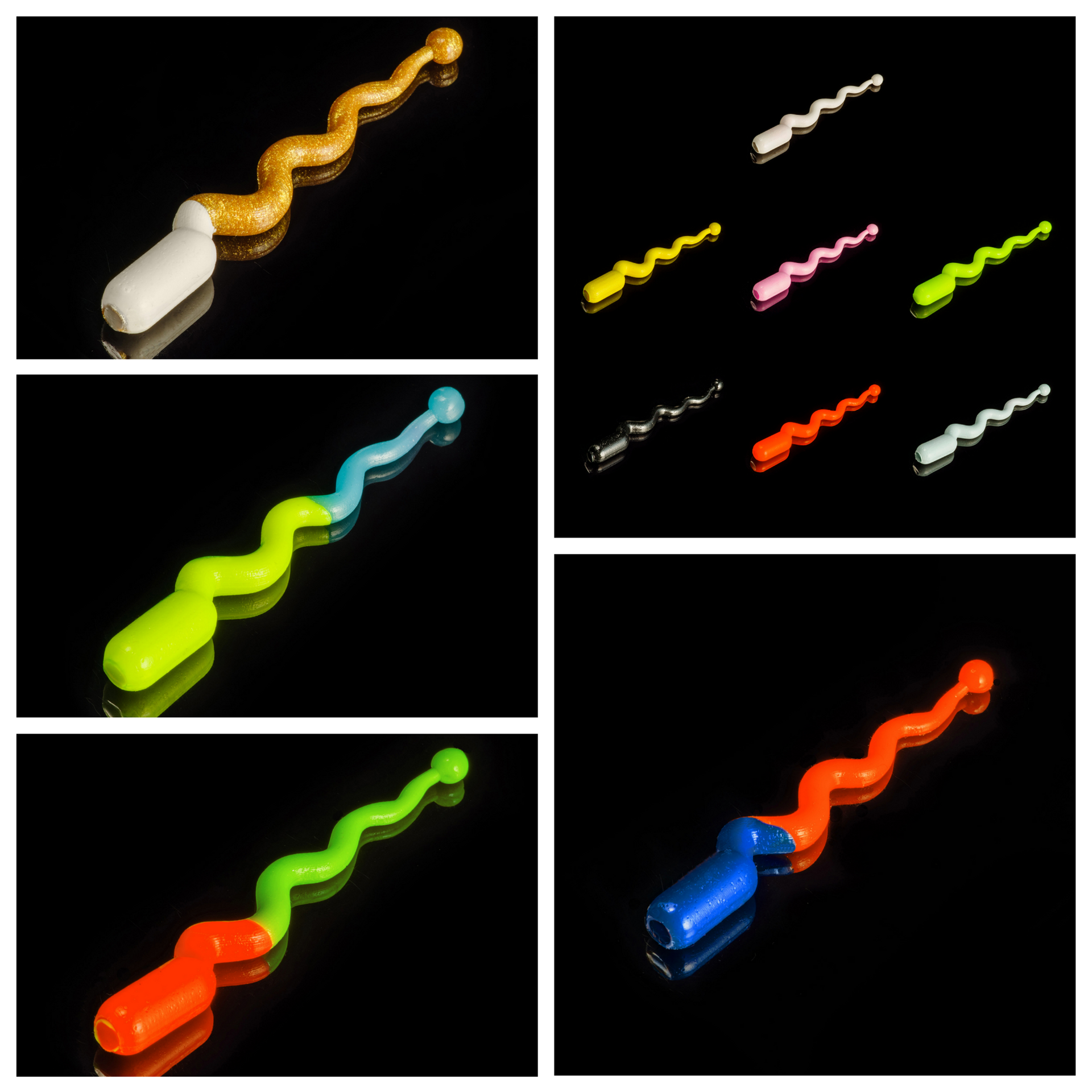 Soorex Pro Twitcher 68mm Gummiköder in vibrant colors, showcasing its realistic design and lifelike movement for fishing.