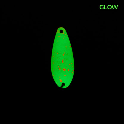 Fangenswert CHEAT 2.0 g EA03 Glow Löffel mit leuchtender Oberfläche, ideal für Angeln und Köder.