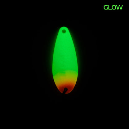 Fangenswert CHEAT 2.0 g EA04 glow spoon featuring a vibrant glow design and a sleek shape for effective fishing.