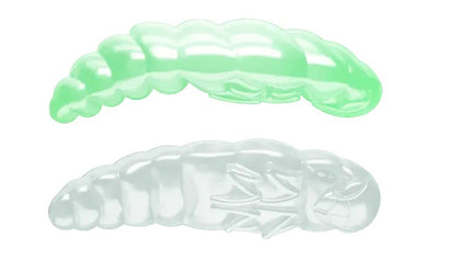 Libra Lures Largo Forellen Gummiköder, 3,5 cm, leuchtend UV-Grün, mit Aroma, auftreibend, für Forellenangeln