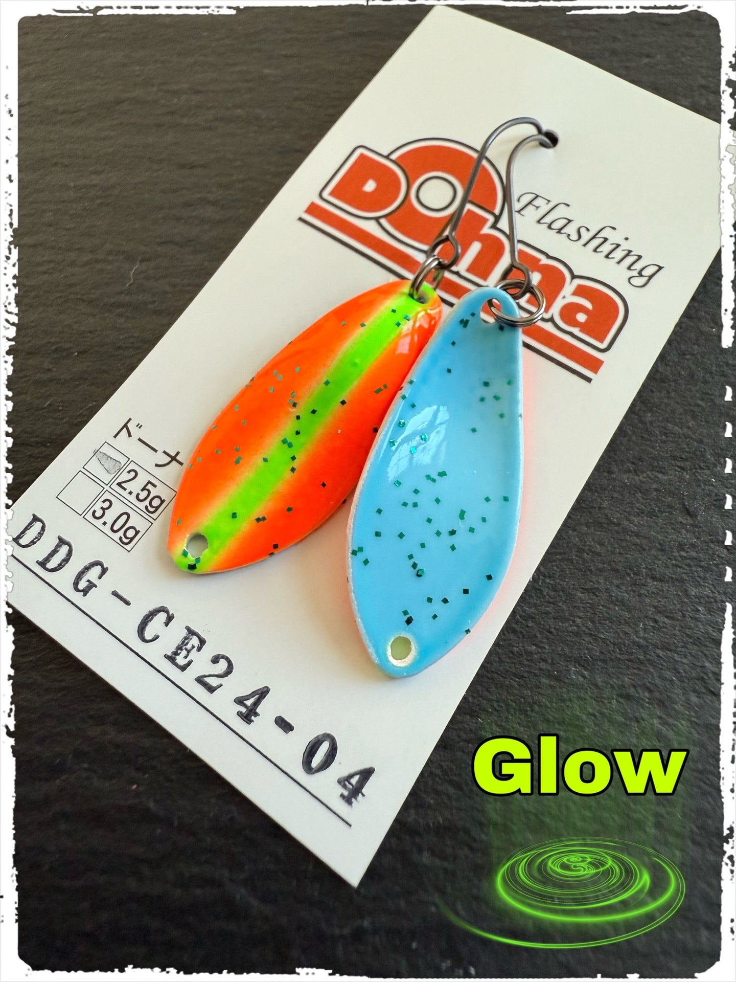 Angler´z System Antem Dohna DDG-CE24 #04 spoon featuring a sleek design and vibrant color pattern for fishing.