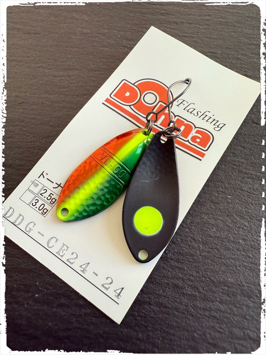 Angler'z System Antem Dohna DDG-CE24 #24 spoon with a shiny finish and curved design, ideal for fishing use.